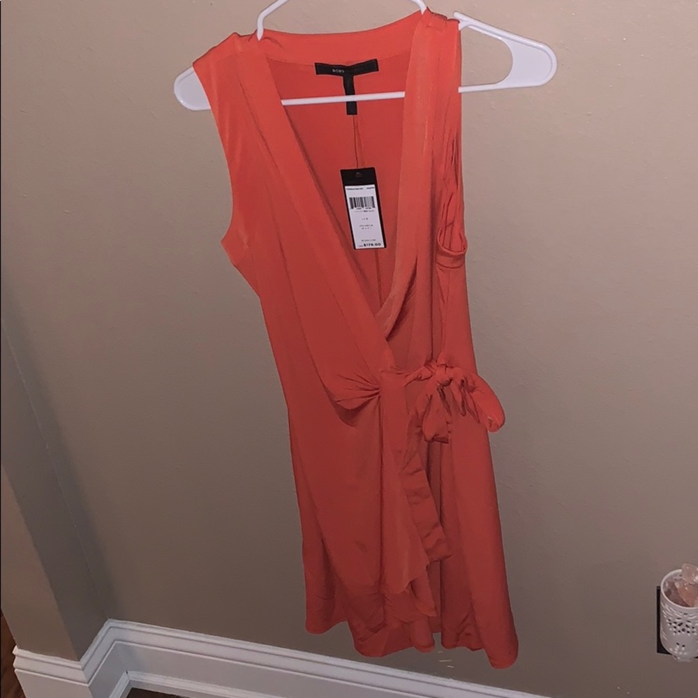 Orange NWT BCBG wrap dress